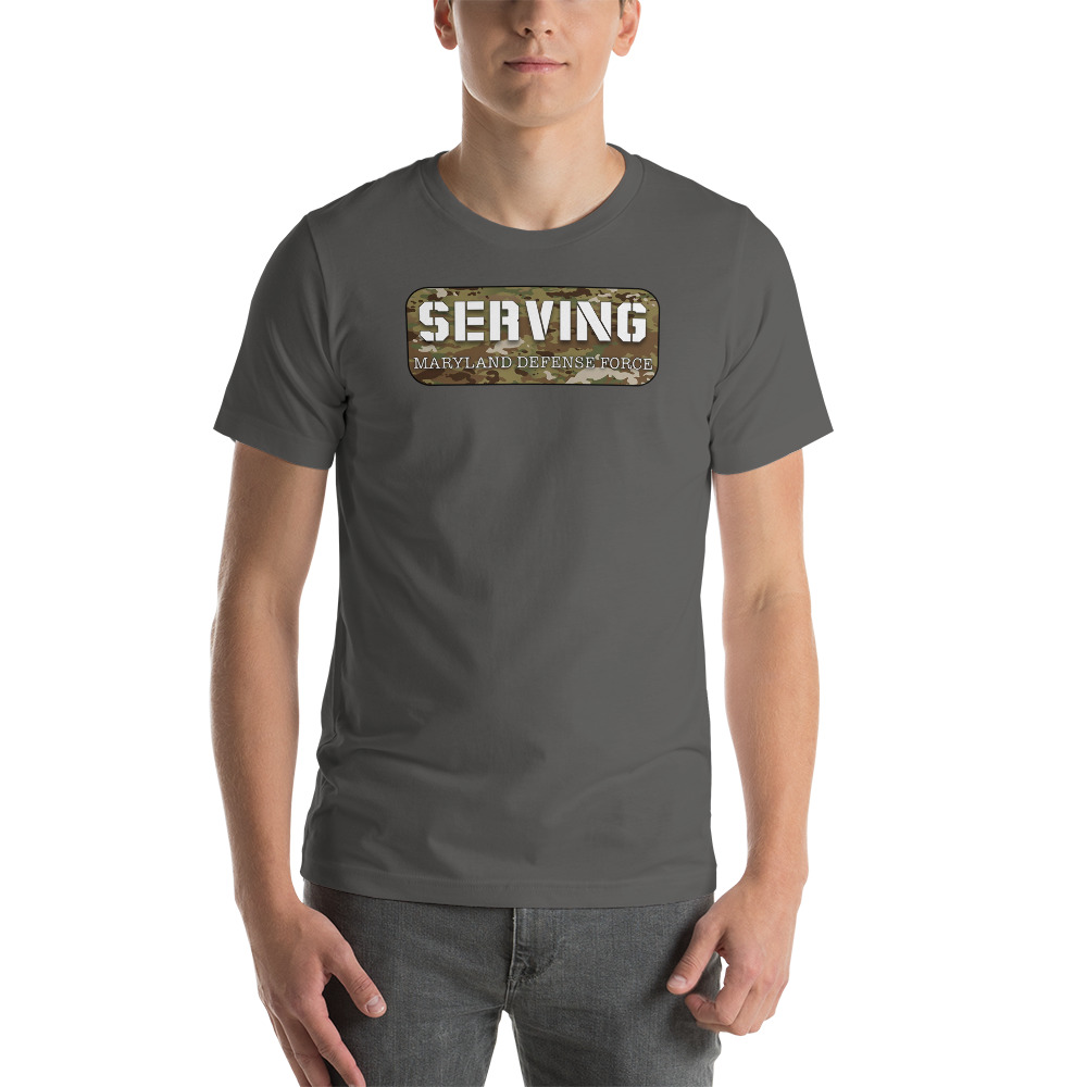 Serving in The Maryland Defense Force Unisex T-Shirt - Image 8
