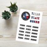 Texas State Guard Sticker sheet