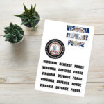 Virginia Defense Force Sticker sheet