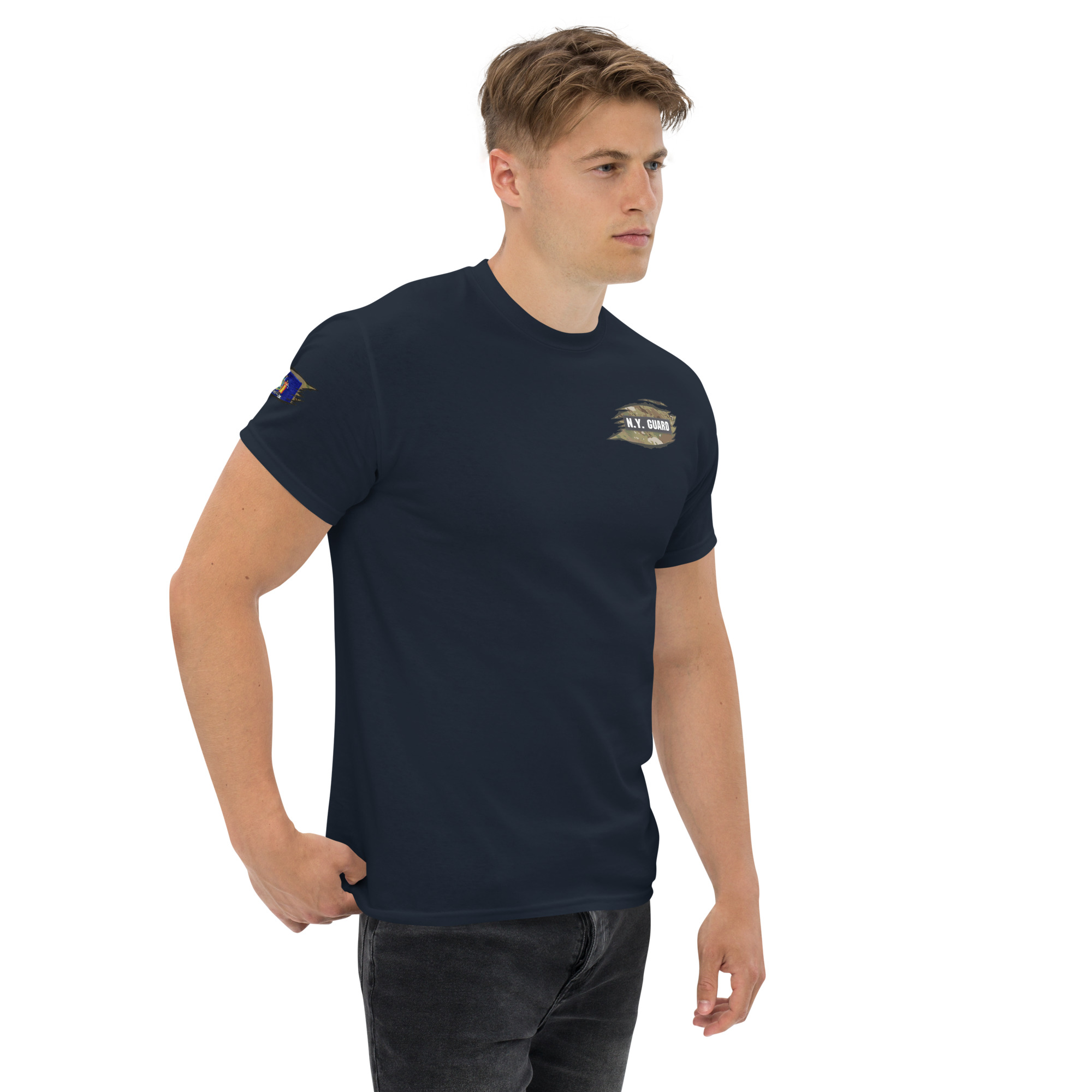Representing The New York Guard Medic & State Flag Patch T-Shirt - Image 15