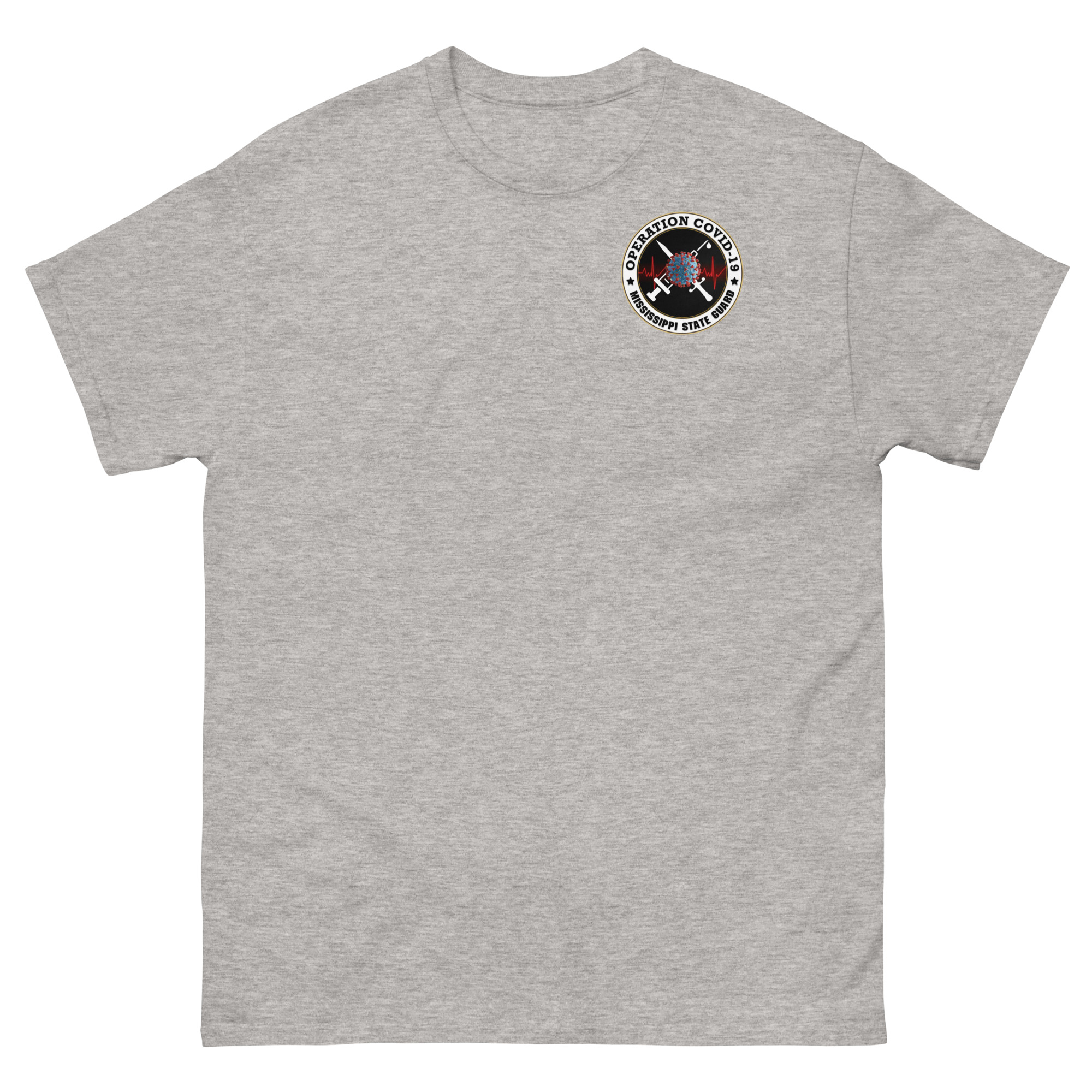 Mississippi State Guard Operation Covid-19 T-Shirt - Image 4