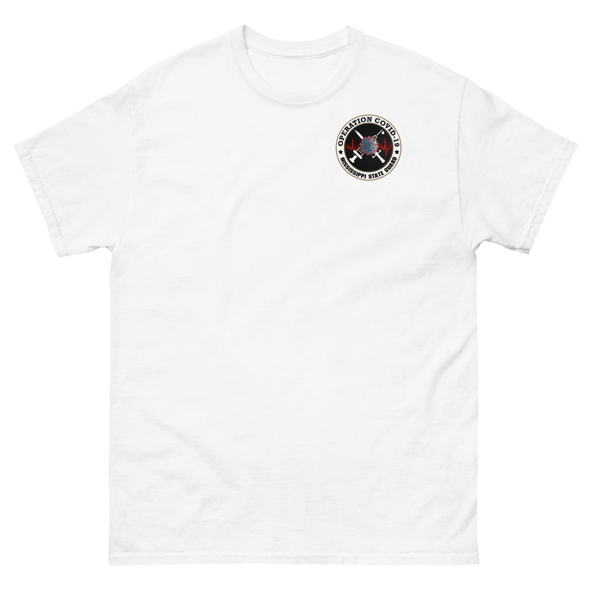 Mississippi State Guard Operation Covid-19 T-Shirt - Image 8