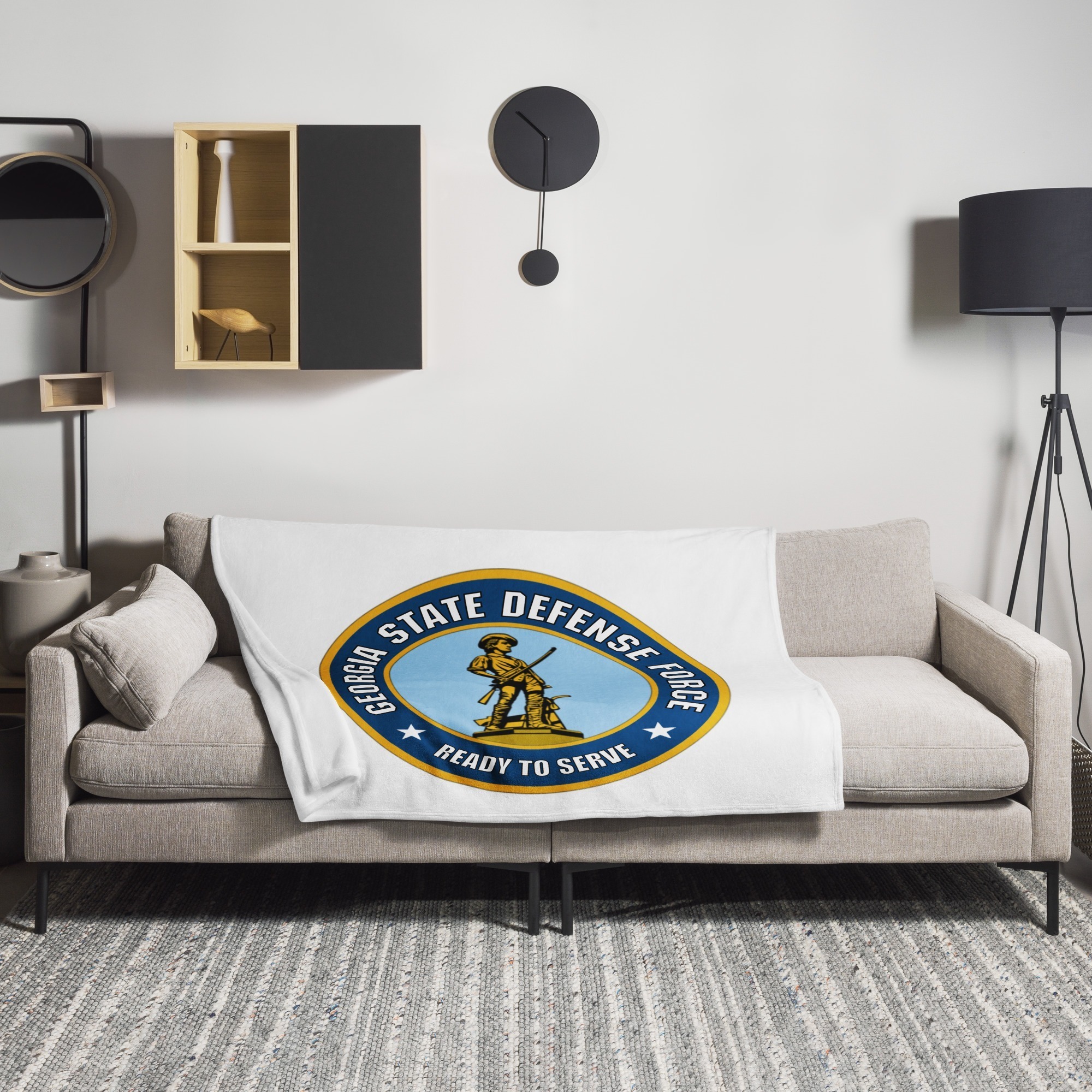 Georgia State Defense Force Minuteman Throw Blanket - Image 2