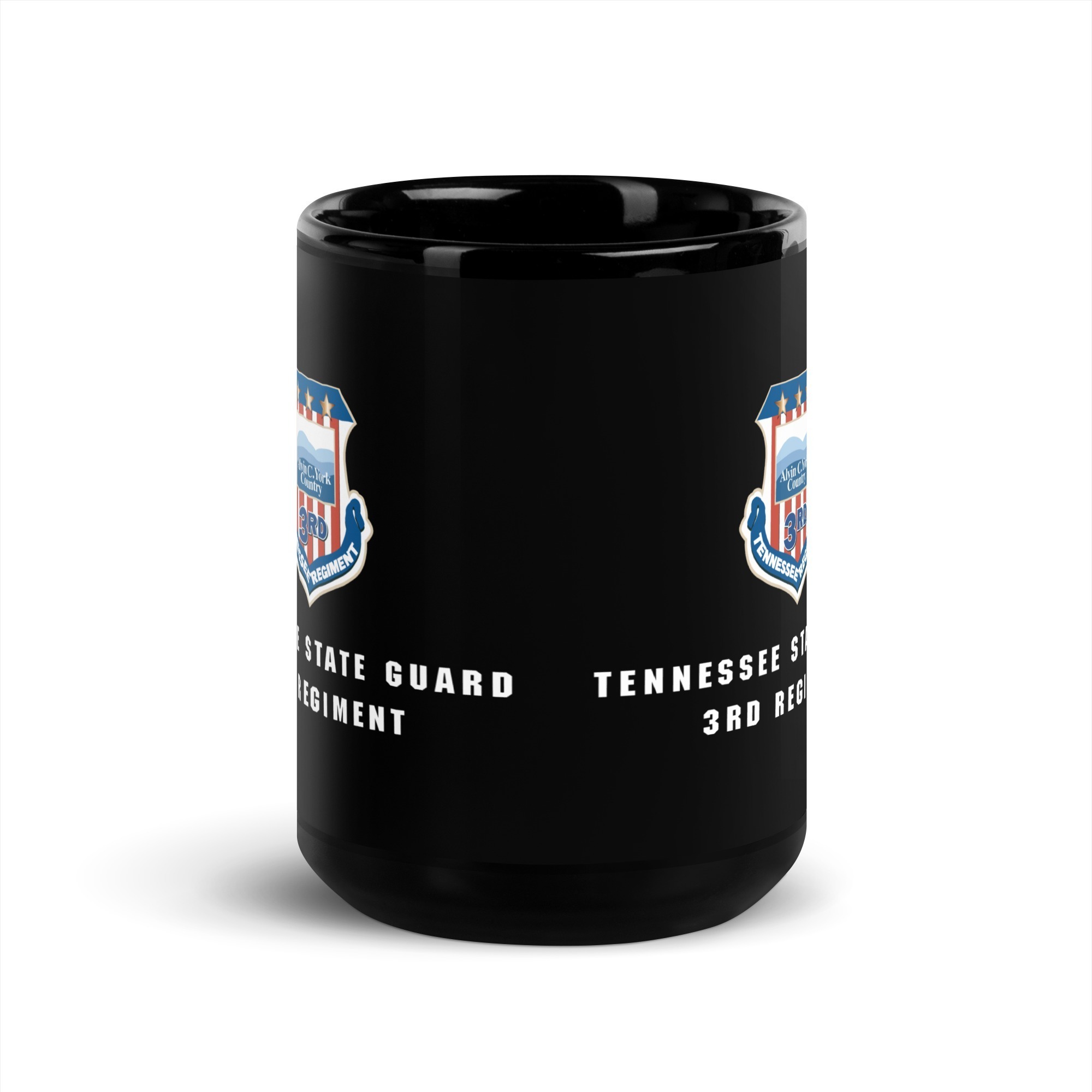 Tennessee State Guard 3rd Regiment Black Glossy Mug - Image 6