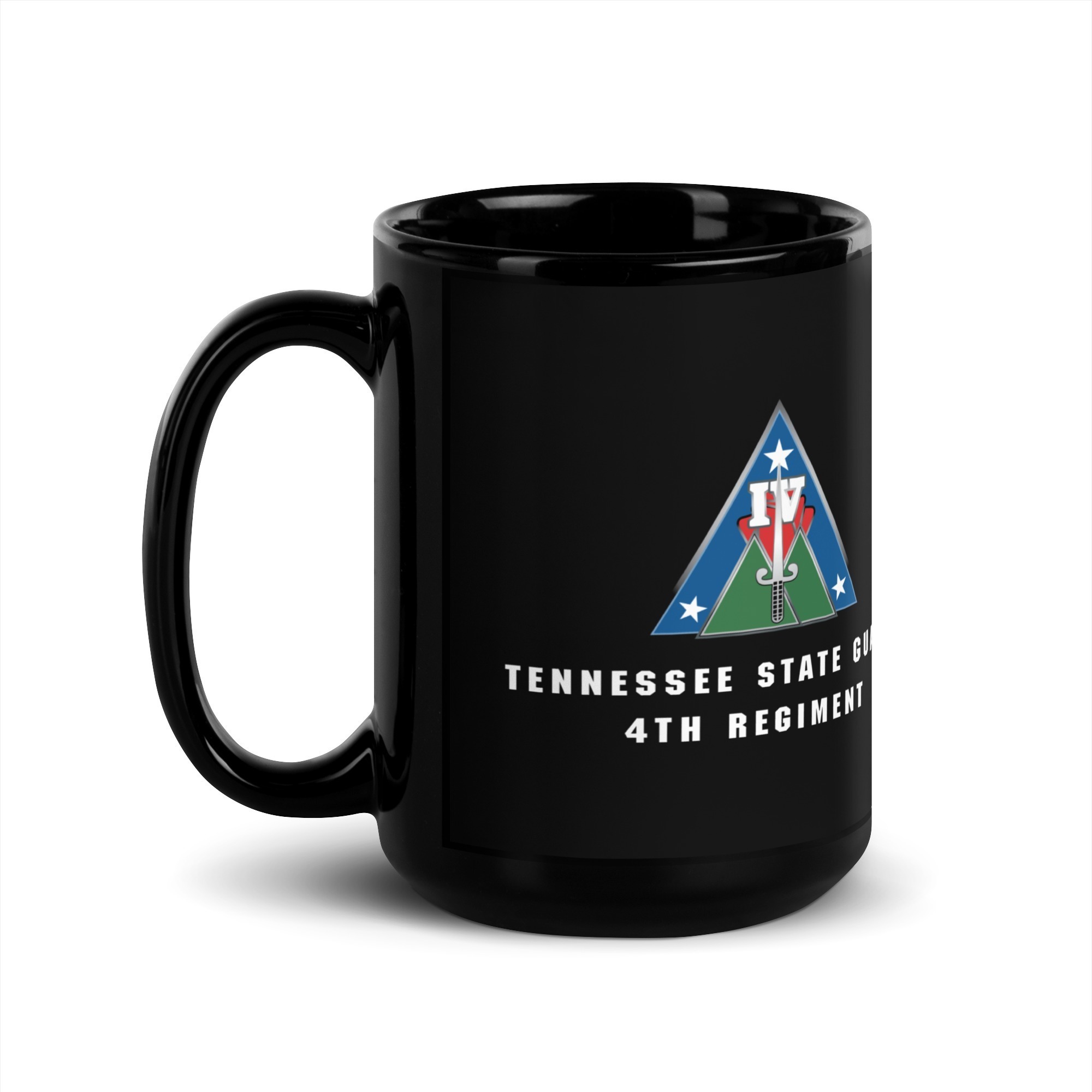 Tennessee State Guard 4th Regiment Black Glossy Mug - Image 4