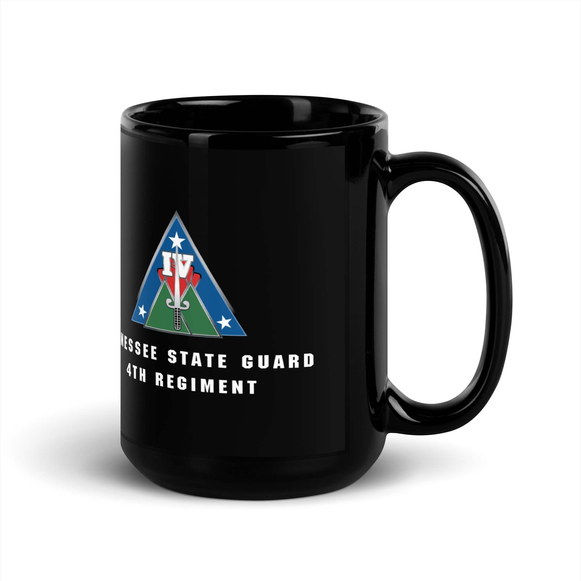 Tennessee State Guard 4th Regiment Black Glossy Mug - Image 5